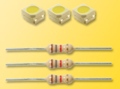 Светодиоды белые 3шт 2,9х3,5 мм с резисторами LED Viessmann (3556)